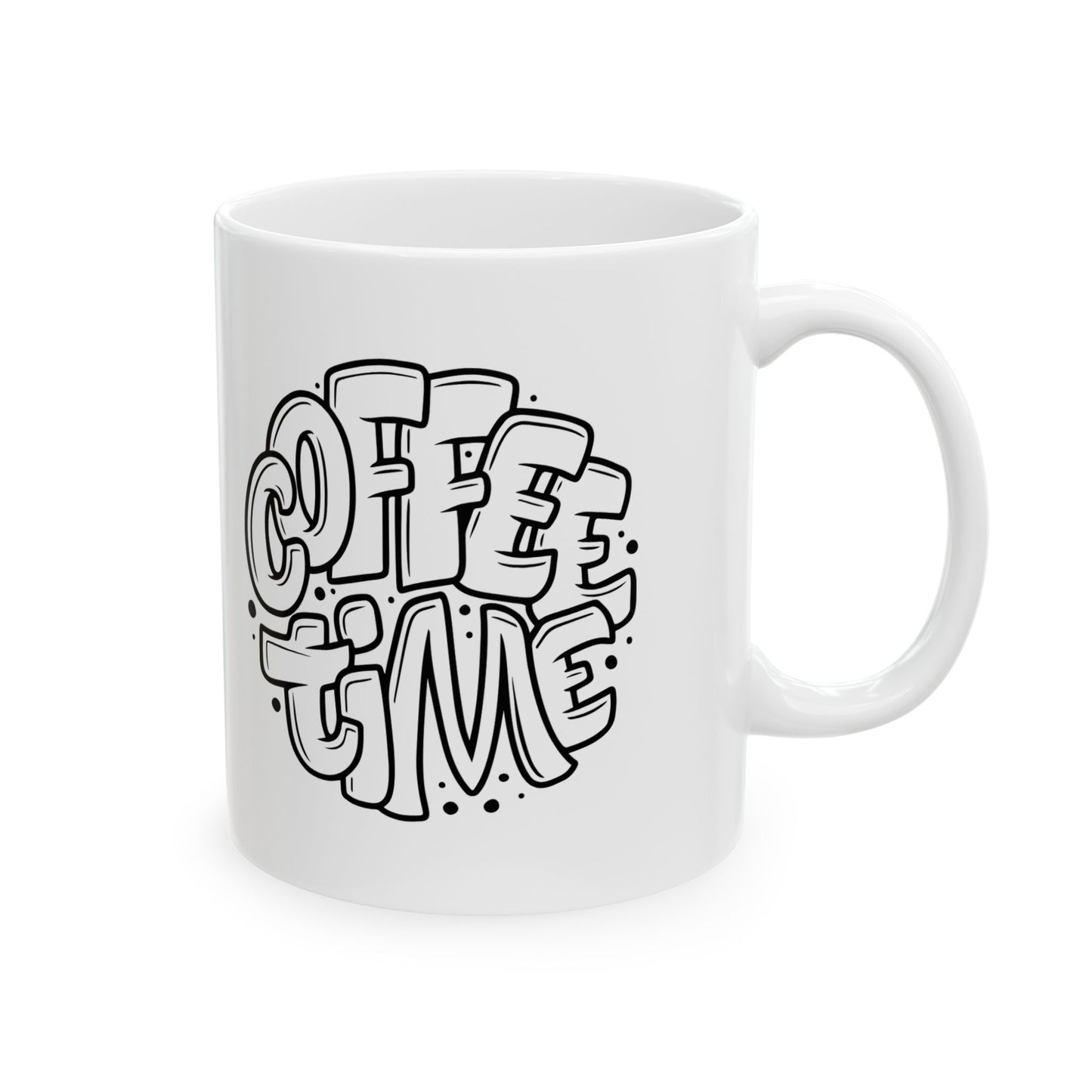 Ceramic Mug, (11oz) - Good Morning Coffee Time