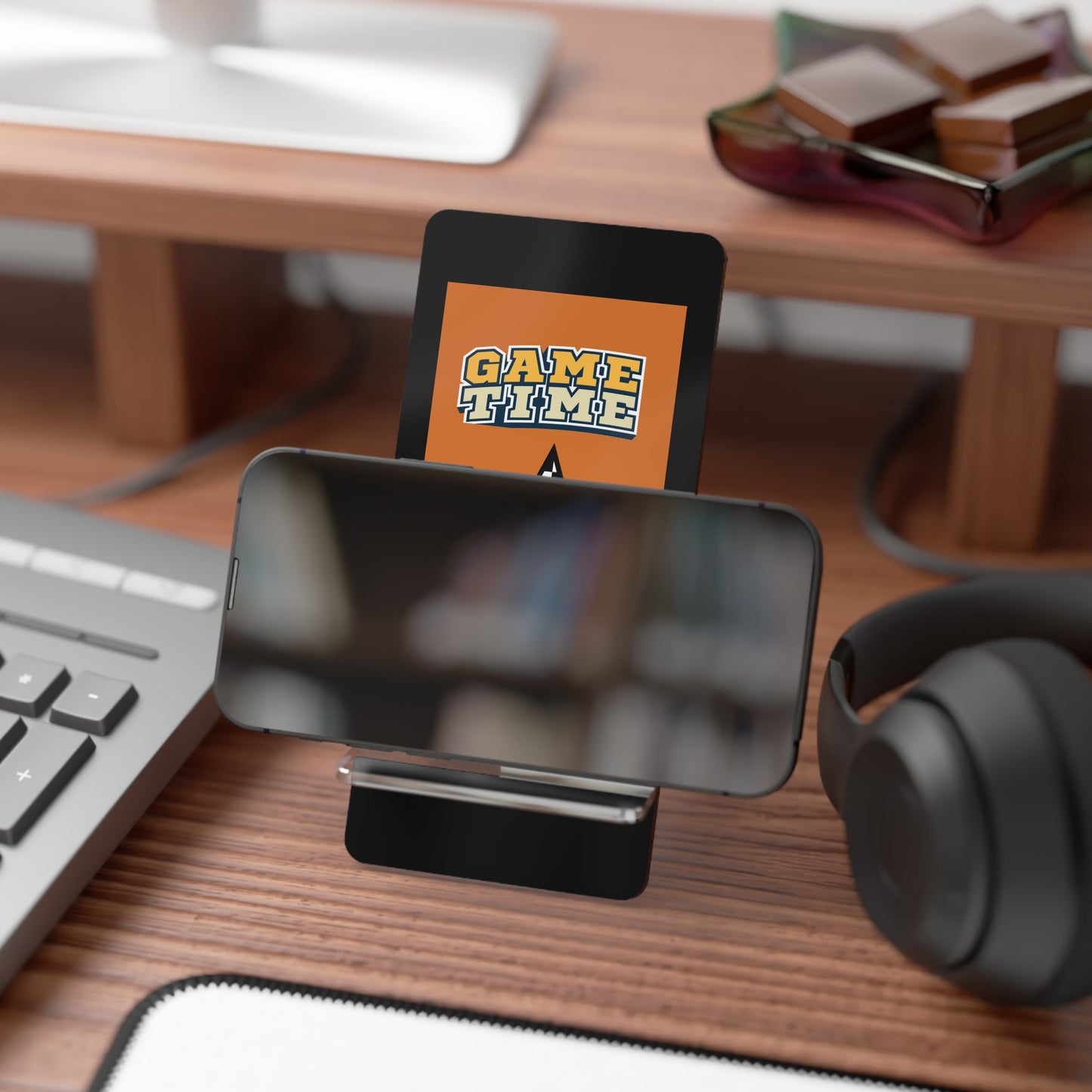 Portable Smartphone Stand - Game Day Decor, Mobile Holder, Office Accessory, Football Fan Gear, Gift for Sports Lovers