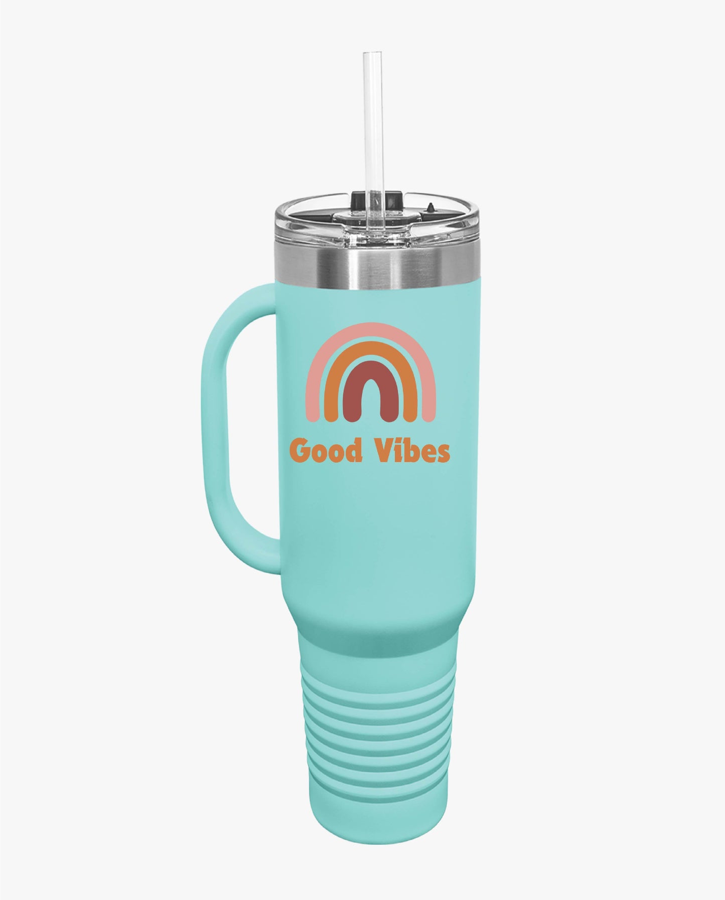Teal Good Vibes Insulated Travel Mug, 40oz