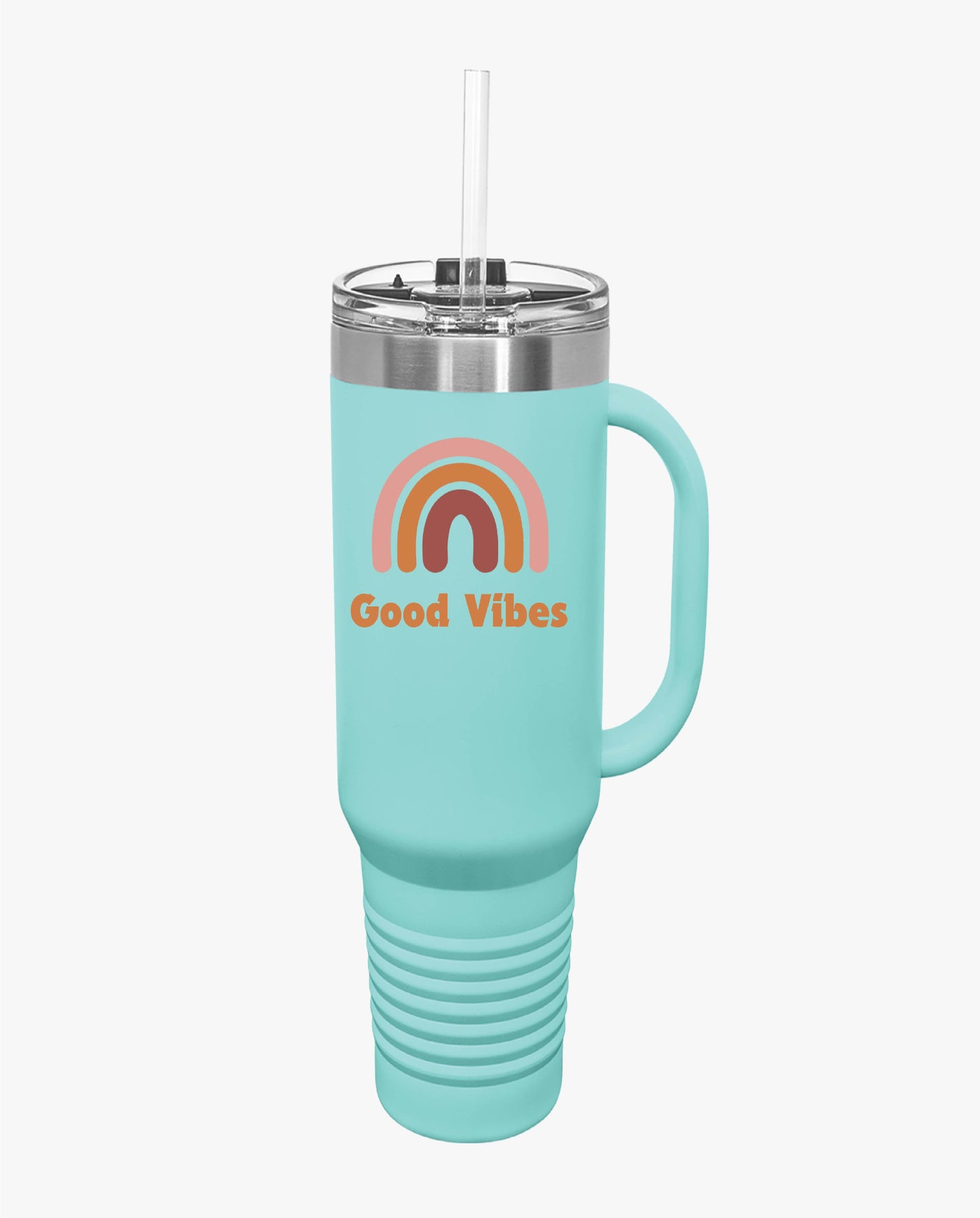 Teal Good Vibes Insulated Travel Mug, 40oz