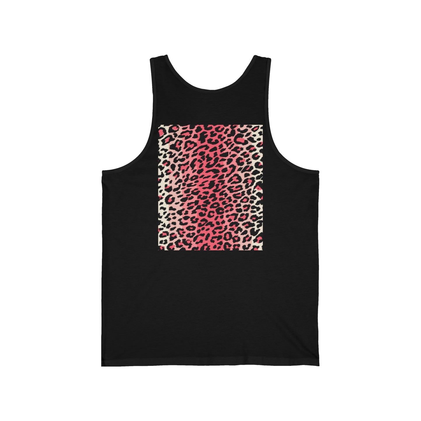 Pink Leopard Skin Unisex Jersey Tank