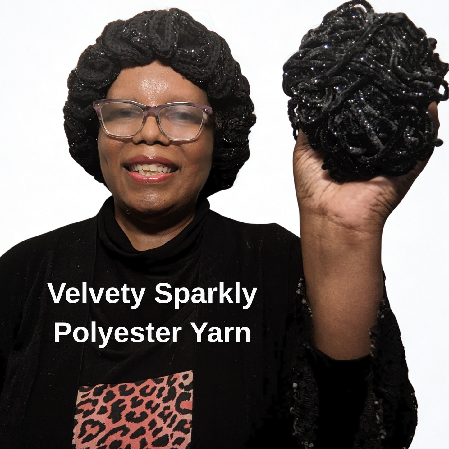 Crochet Velvety Glam Winter Hat with Ruffles