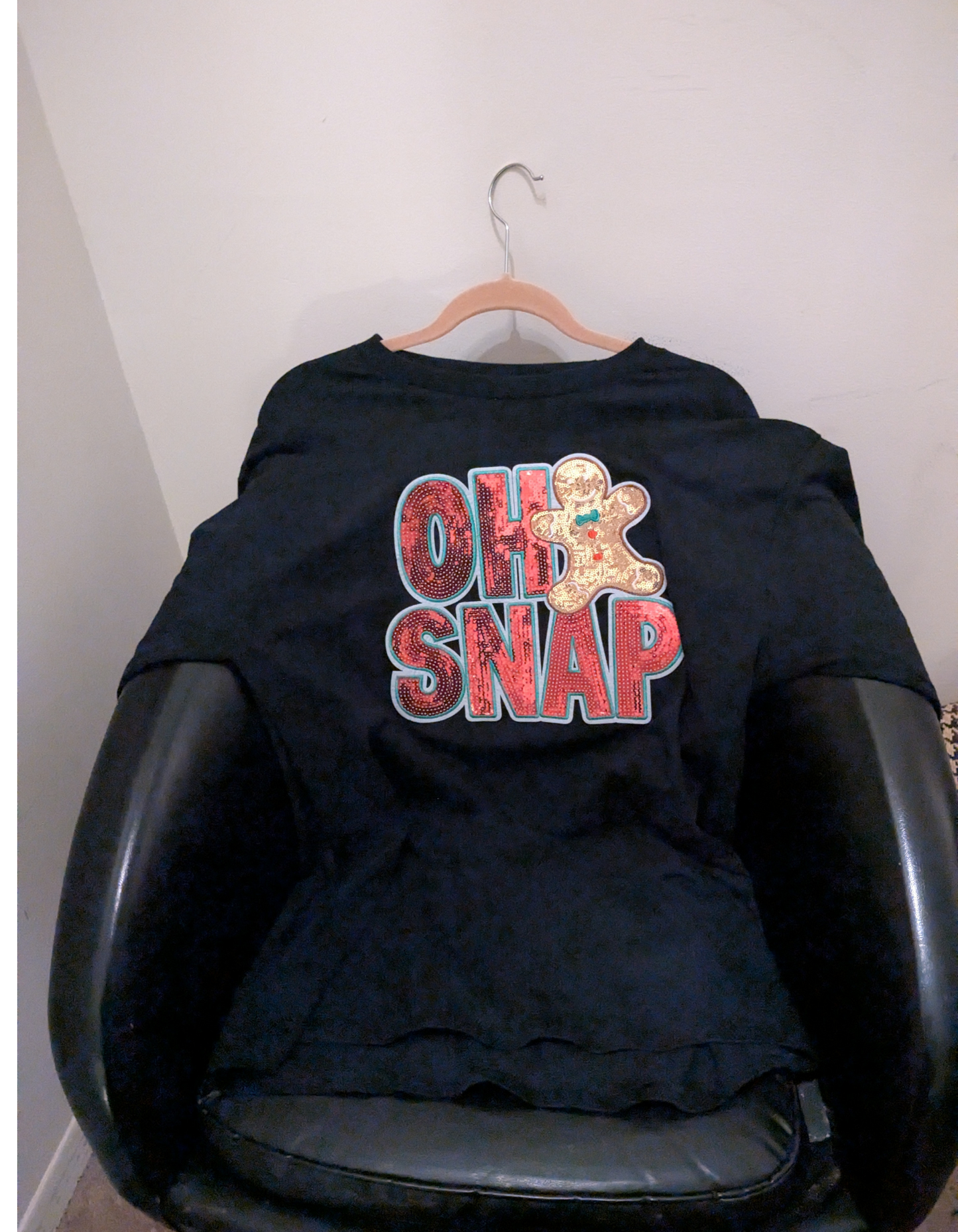 Christmas Long Sleeve T Shirt - Oh Snap Ginger Bread Cookie