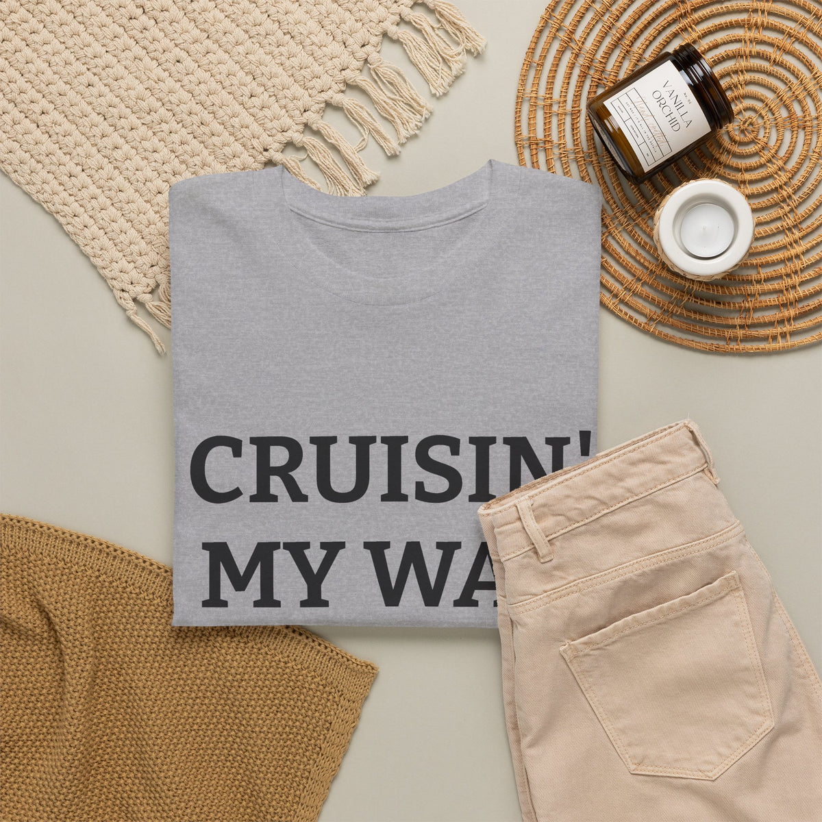 Unisex Heavy Cotton Tee - Cruisin My Way into 60