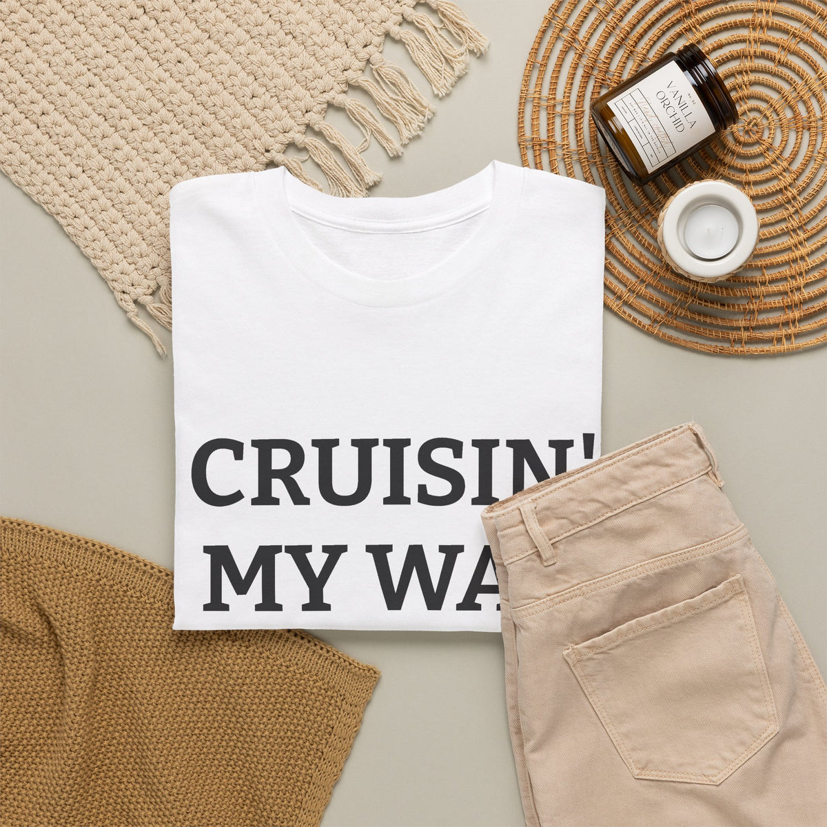 Unisex Heavy Cotton Tee - Cruisin My Way into 60