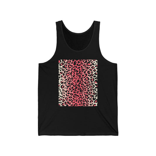 Pink Leopard Skin Unisex Jersey Tank