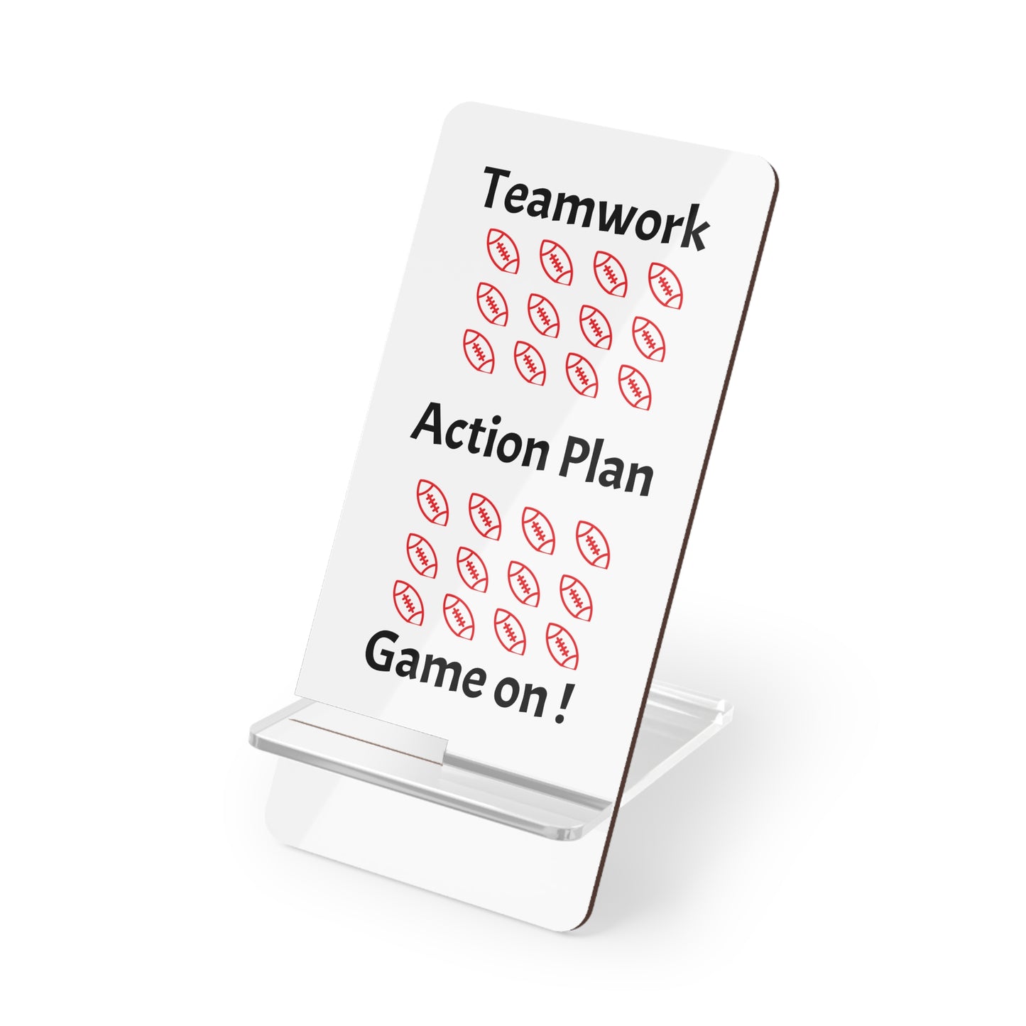 Phone Stand for Smartphones - Footballs, Desk Organizer, Phone Holder, Gift for Teamwork, Office Decor, Home Workspace