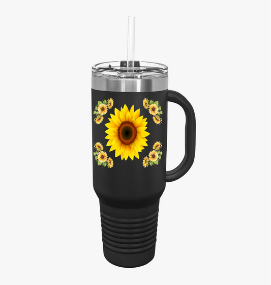Sunflower Insulated Travel Mug, 40oz
