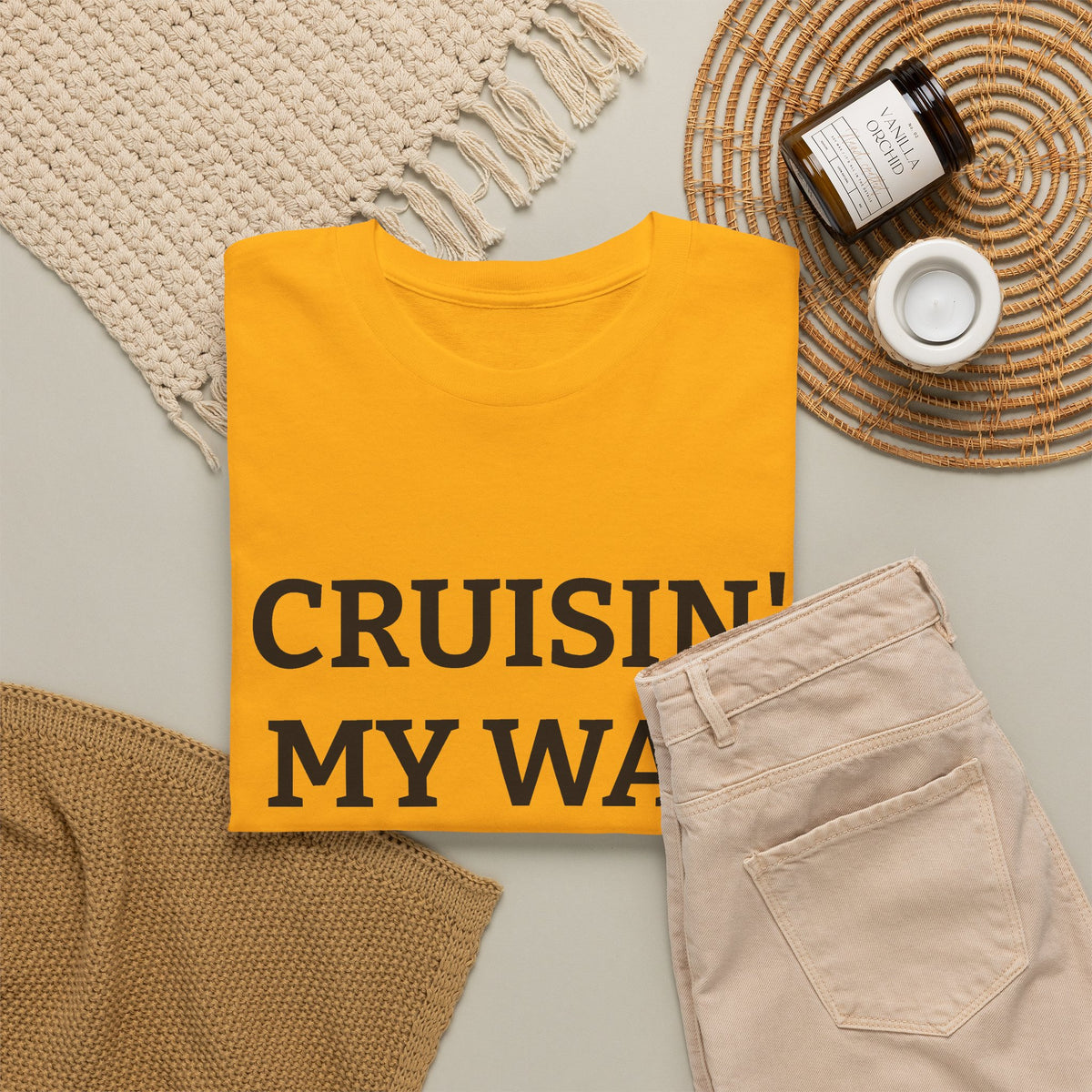 Unisex Heavy Cotton Tee - Cruisin My Way into 60