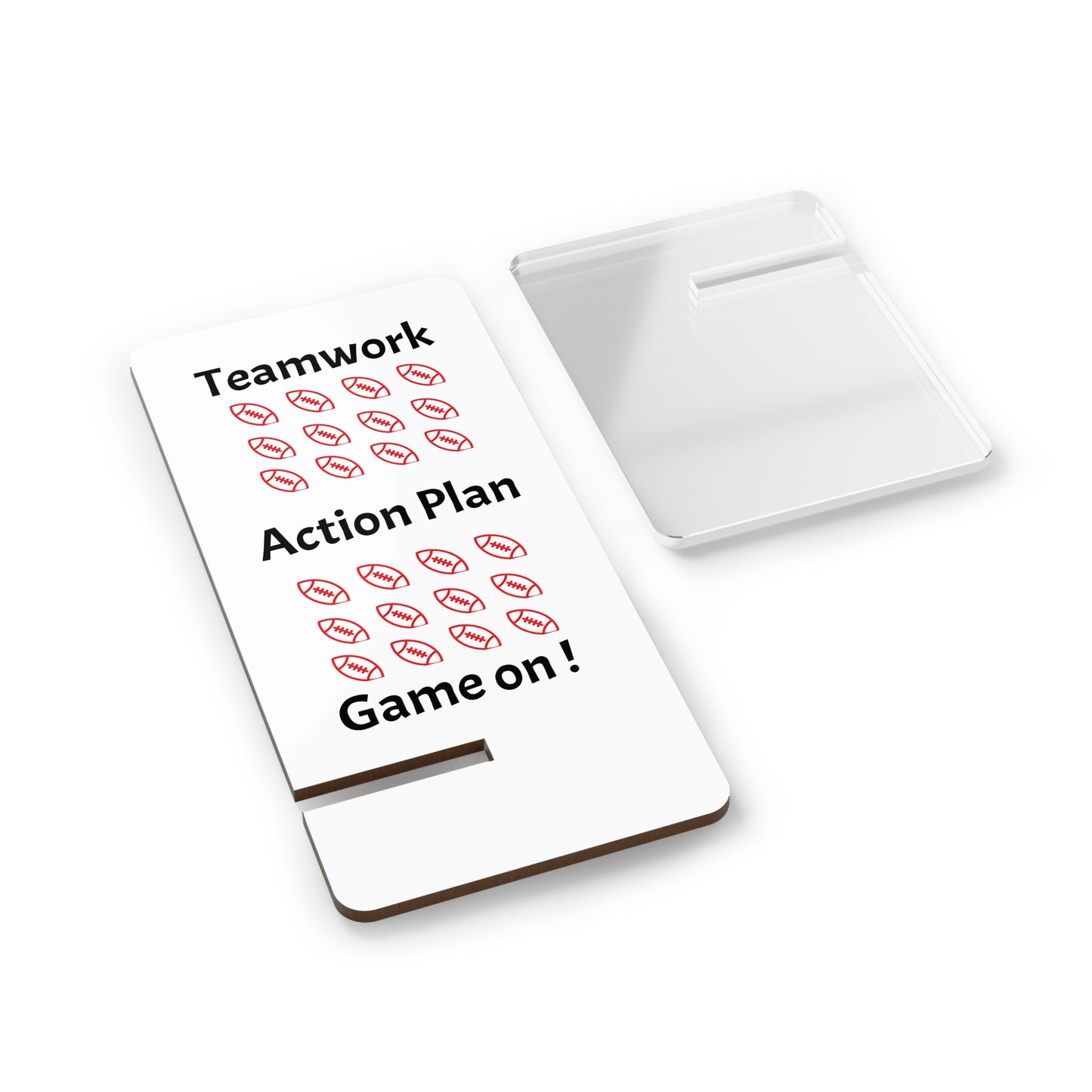 Phone Stand for Smartphones - Footballs, Desk Organizer, Phone Holder, Gift for Teamwork, Office Decor, Home Workspace