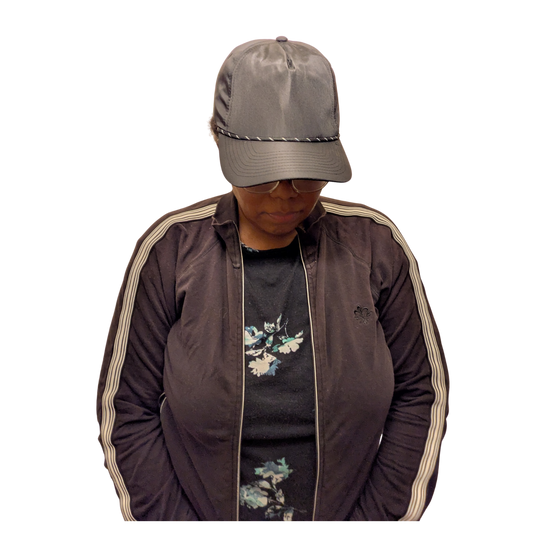 Black Baseball Cap - with Rope trim - Spring/Summer