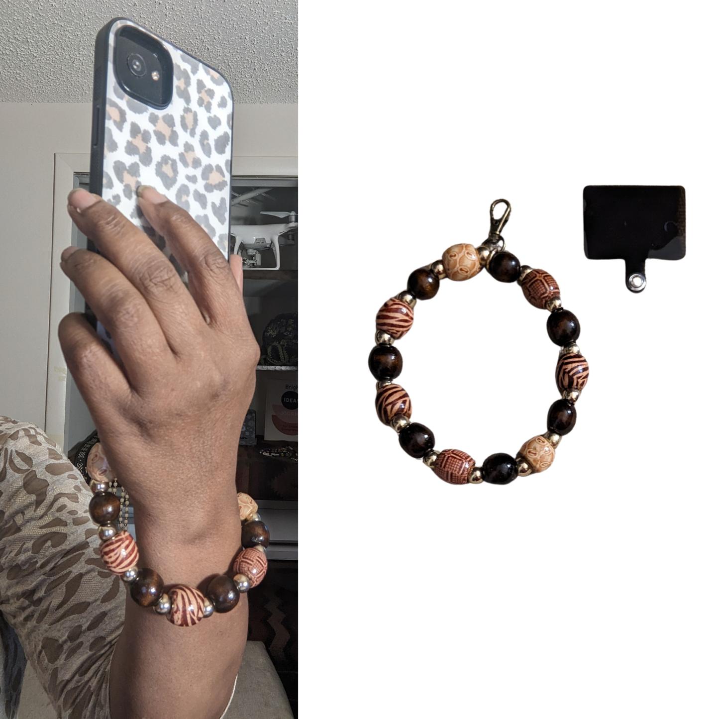 XL Beaded Bangle Phone Wristlet