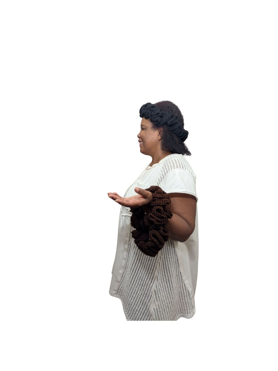 Crochet Headband with Ruffles