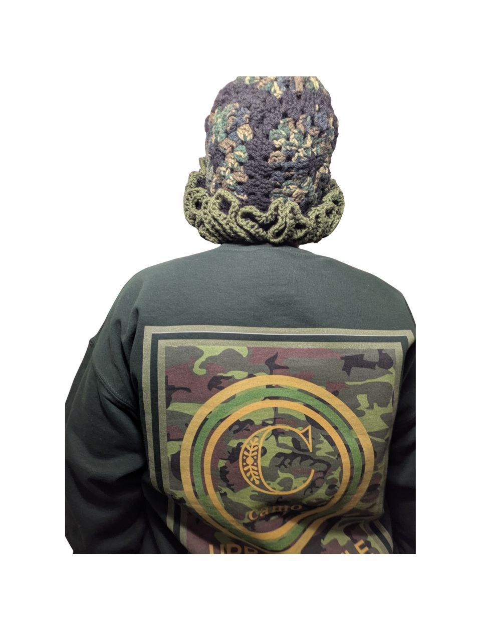 Crochet Granny Square Bucket Hat with Ruffles