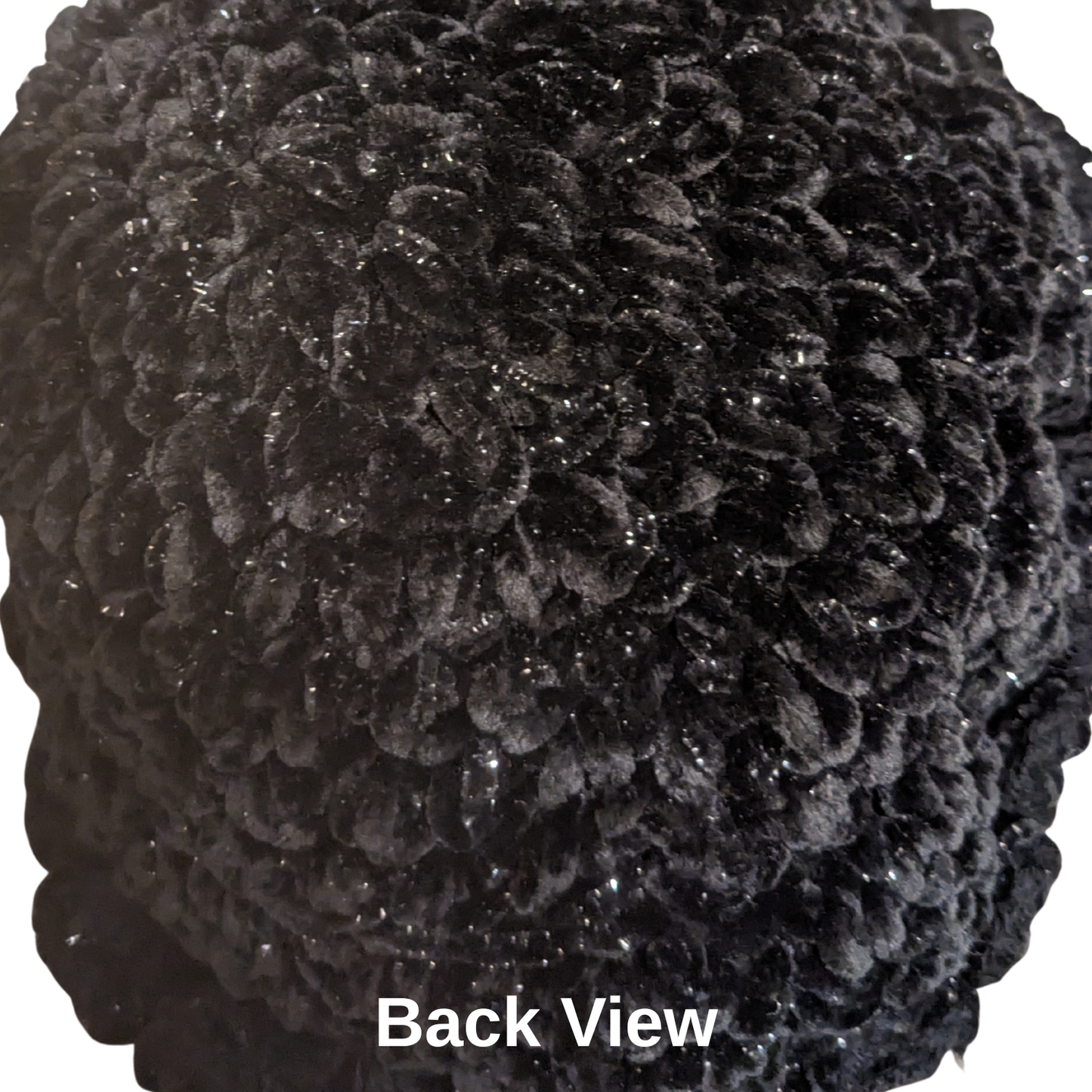 Crochet Velvety Glam Winter Hat with Ruffles