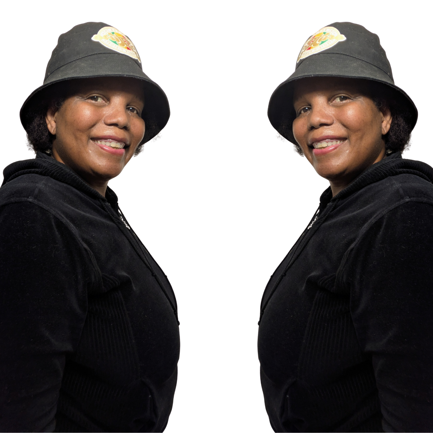 Cotton Bucket Hat - Black with Embroidered Patch - Do It For The Culture - Black History