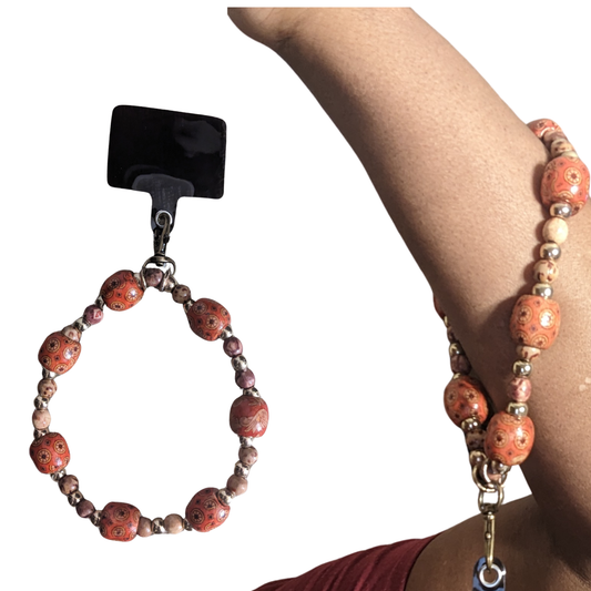 XL Beaded Bangle Phone Wristlet