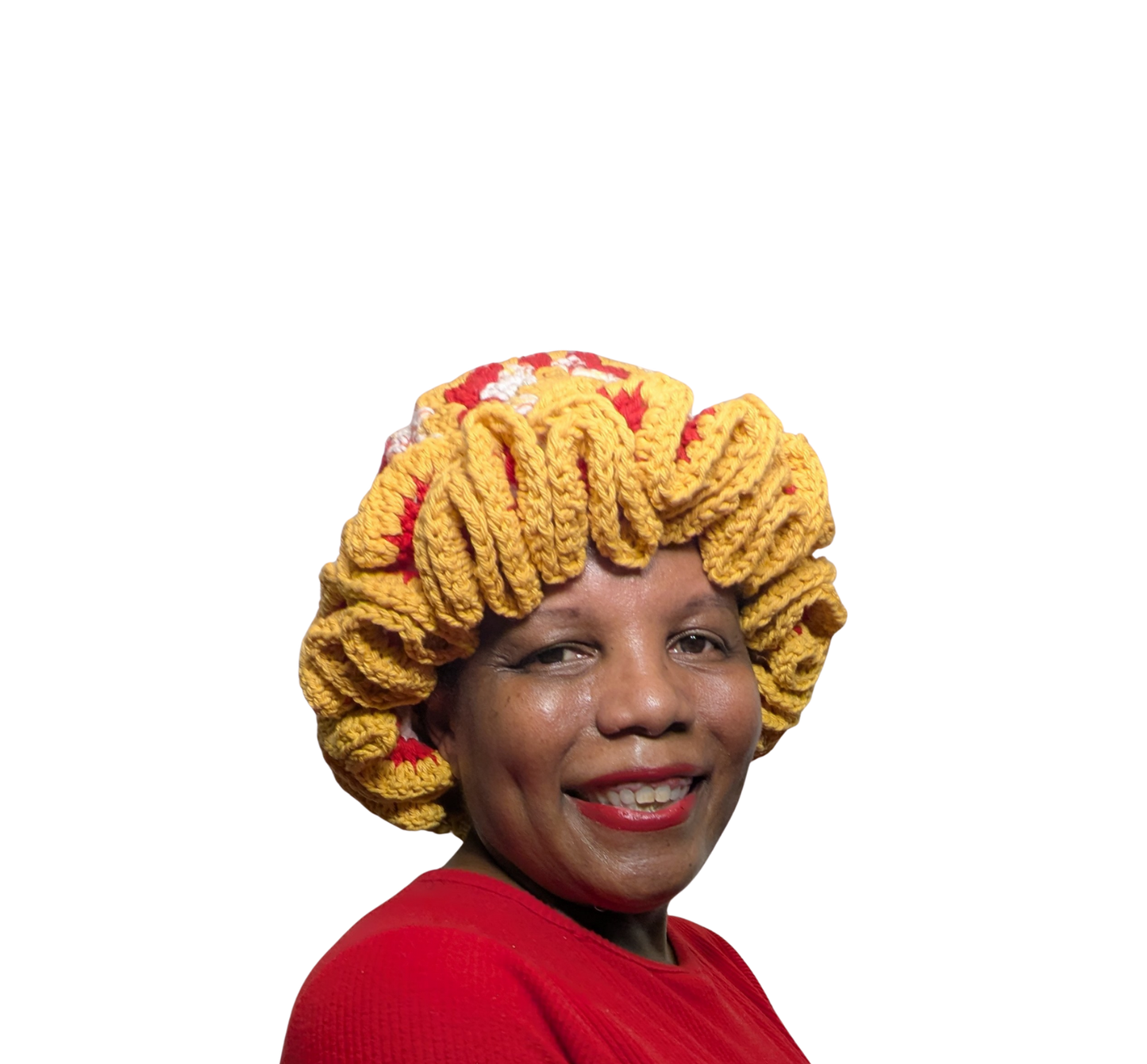 Spring/Summer Crochet Granny Square Bucket Hat with Ruffles